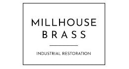 Millhouse Brass Millhouse Brass Key Escutcheon on 5mm Slimline Round Rose - Satin Brass (Pair)