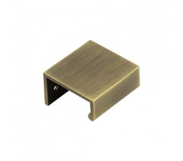 Burlington Angled Cabinet Edge Pulls - Antique Brass