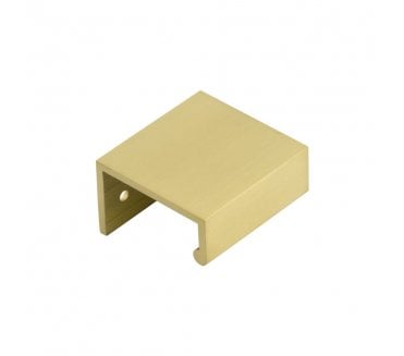 Burlington Angled Cabinet Edge Pulls - Satin Brass