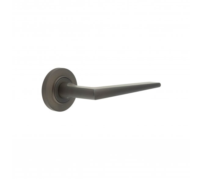 Burlington BUR10 Mayfair Door Handle On Chamfered Rose - Dark Bronze