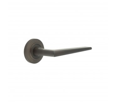 Burlington BUR10 Mayfair Door Handle On Chamfered Rose - Dark Bronze
