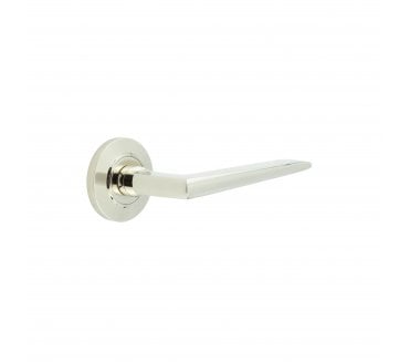 Burlington BUR10 Mayfair Door Handle On Chamfered Rose - Polished Nickel