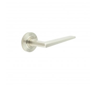 Burlington BUR10 Mayfair Door Handle On Chamfered Rose - Satin Nickel