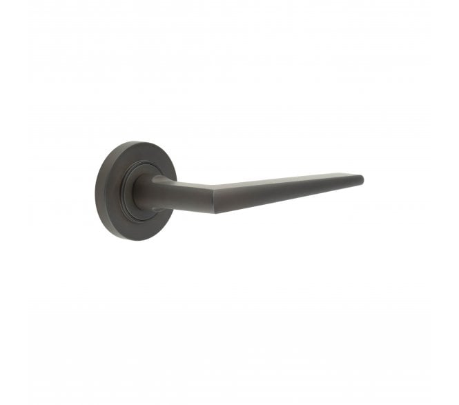 Burlington BUR10 Mayfair Door Handle On Plain Rose - Dark Bronze
