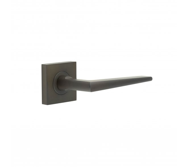 Burlington BUR10 Mayfair Door Handle On Square Plain Rose - Dark Bronze