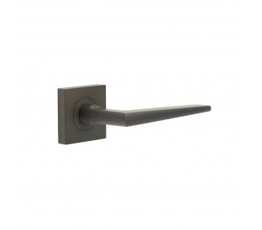 Burlington BUR10 Mayfair Door Handle On Square Plain Rose - Dark Bronze