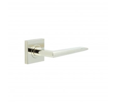 Burlington BUR10 Mayfair Door Handle On Square Plain Rose - Polished Nickel