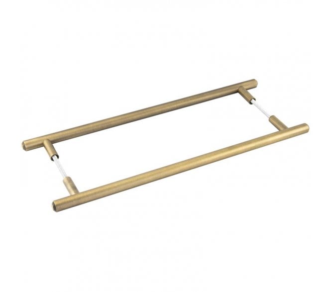 Burlington BUR1000B2B Belgrave Pull Handles - Back to Back - 425mm c/c -  Antique Brass