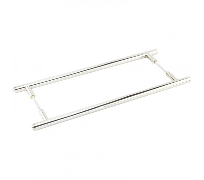Burlington BUR1000B2B Belgrave Pull Handles - Back to Back - 425mm c/c -  Polished Nickel