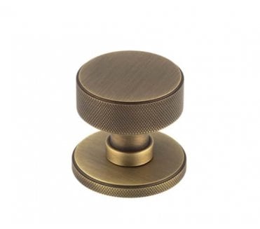 Burlington BUR102 Westbourne Knurled Mortice Door Knobs - Antique Brass