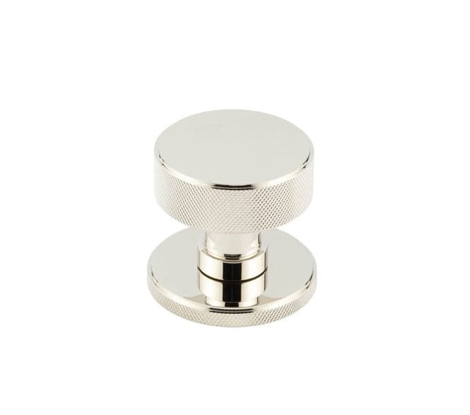 Burlington BUR102 Westbourne Knurled Mortice Door Knobs - Polished Nickel