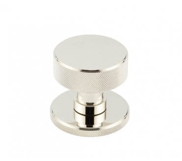 Burlington BUR102 Westbourne Knurled Mortice Door Knobs - Polished Nickel