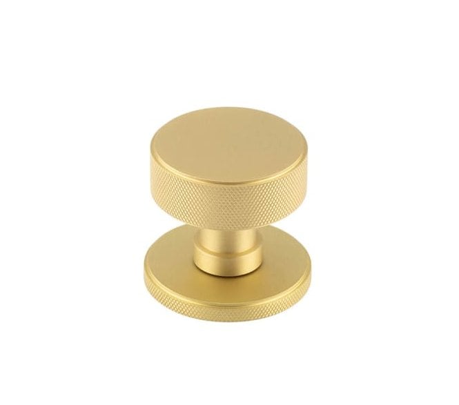 Burlington BUR102 Westbourne Knurled Mortice Door Knobs - Satin Brass