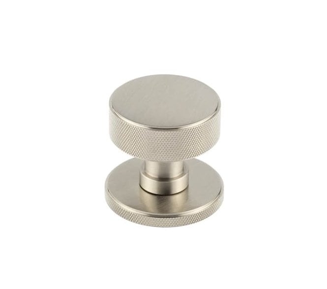Burlington BUR102 Westbourne Knurled Mortice Door Knobs - Satin Nickel