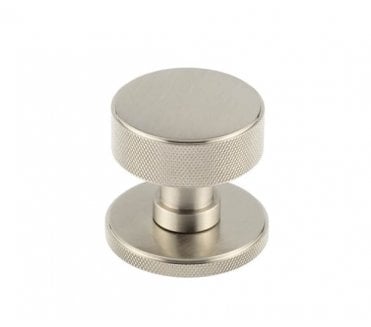 Burlington BUR102 Westbourne Knurled Mortice Door Knobs - Satin Nickel