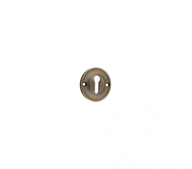 Burlington BUR121 Standard Keyhole Escutcheon - Antique Brass