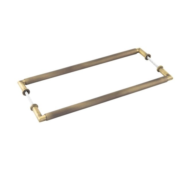 Burlington BUR140B2B Piccadilly Pull Handles - Back-to-Back - 425mm c/c - Antique Brass