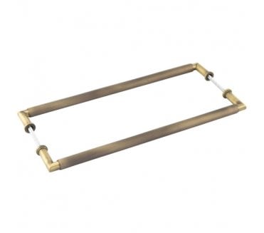Burlington BUR140B2B Piccadilly Pull Handles - Back-to-Back - 425mm c/c - Antique Brass