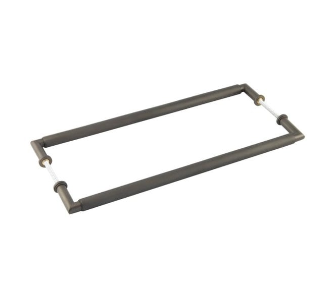 Burlington BUR140B2B Piccadilly Pull Handles - Back-to-Back - 425mm c/c - Dark Bronze