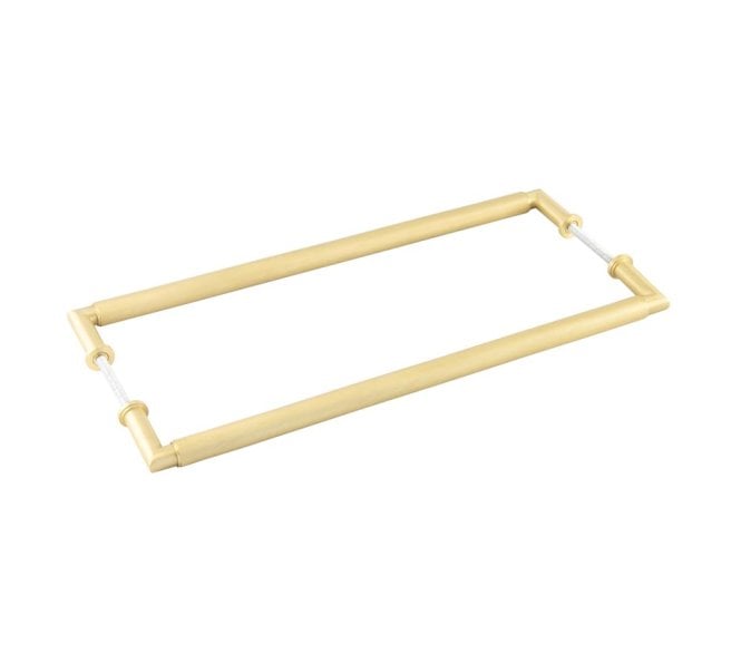 Burlington BUR140B2B Piccadilly Pull Handles - Back-to-Back - 425mm c/c - Satin Brass