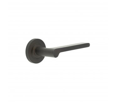 Burlington BUR15 Fitzrovia Door Handle On Knurled Rose - Dark Bronze