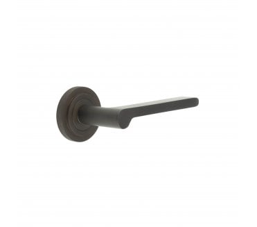 Burlington BUR15 Fitzrovia Door Handle On Stepped Rose - Dark Bronze
