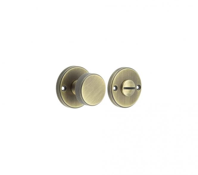 Burlington BUR180 Knurled Bathroom Turn & Release - Antique Brass