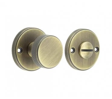 Burlington BUR180 Knurled Bathroom Turn & Release - Antique Brass