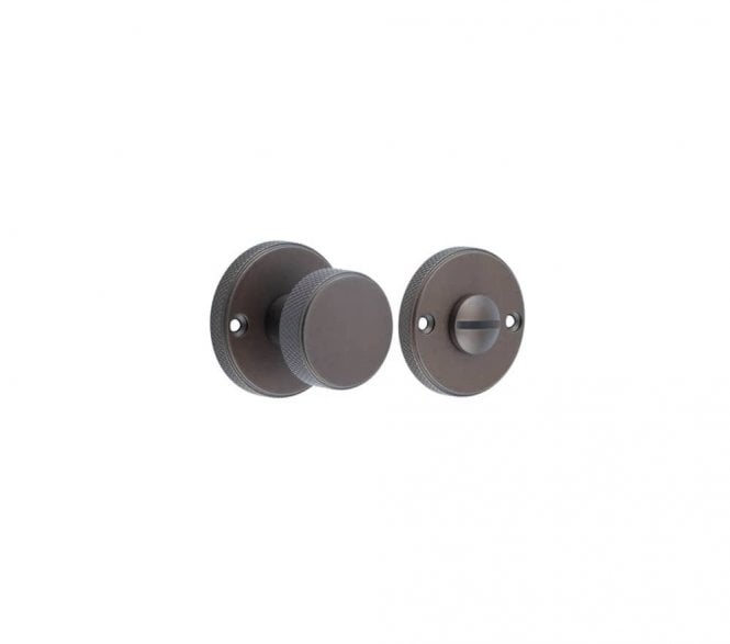 Burlington BUR180 Knurled Bathroom Turn & Release - Dark Bronze