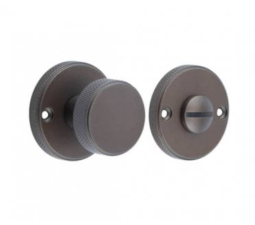 Burlington BUR180 Knurled Bathroom Turn & Release - Dark Bronze