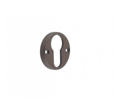 Burlington BUR181 Knurled Euro Profile Escutcheon - Dark Bronze