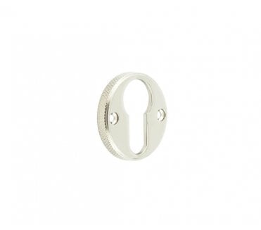 Burlington BUR181 Knurled Euro Profile Escutcheon - Polished Nickel