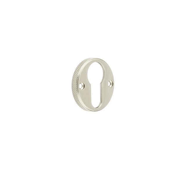 Burlington BUR181 Knurled Euro Profile Escutcheon - Satin Nickel