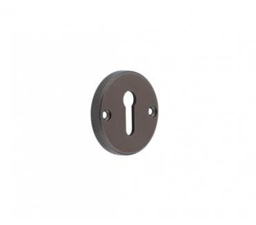 Burlington BUR182 Knurled Standard Keyhole Escutcheon - Dark Bronze