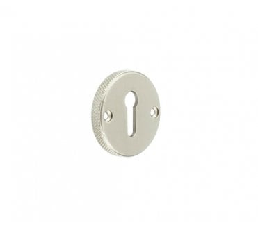Burlington BUR182 Knurled Standard Keyhole Escutcheon - Satin Nickel