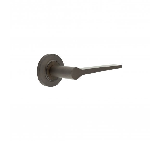 Burlington BUR20 Knightsbridge Door Handle On Chamfered Rose - Dark Bronze