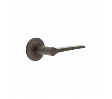 Burlington BUR20 Knightsbridge Door Handle On Chamfered Rose - Dark Bronze