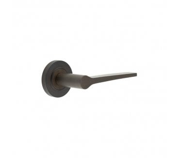 Burlington BUR20 Knightsbridge Door Handle On Plain Rose - Dark Bronze