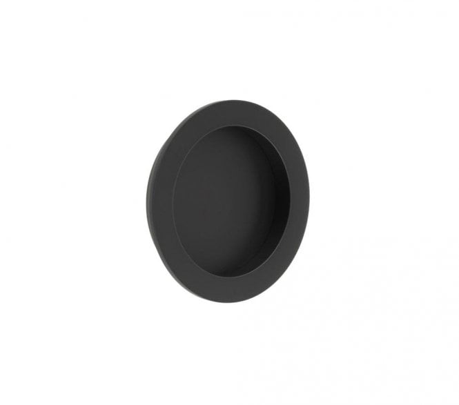 Burlington BUR215 Circular Sliding Flush Pull - Matt Black