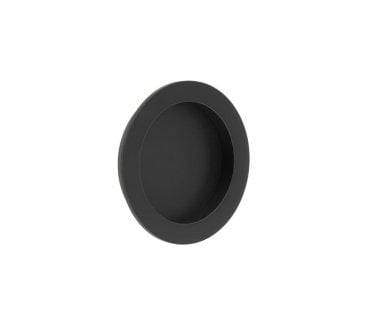 Burlington BUR215 Circular Sliding Flush Pull - Matt Black