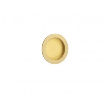 Burlington BUR215 Circular Sliding Flush Pull - Satin Brass