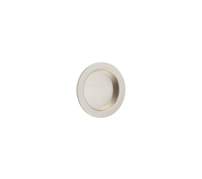 Burlington BUR215 Circular Sliding Flush Pull - Satin Nickel