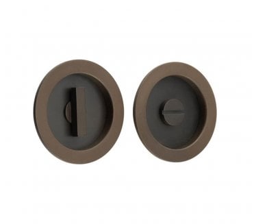 Burlington BUR216 Circular Sliding Bathroom Flush Pull - Dark Bronze