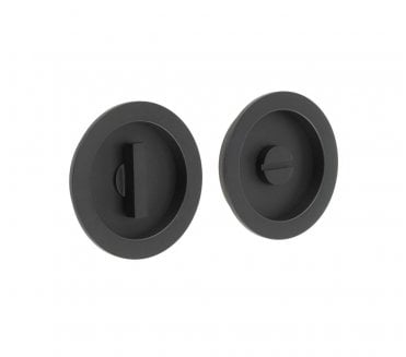 Burlington BUR216 Circular Sliding Bathroom Flush Pull - Matt Black