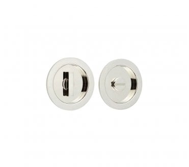 Burlington BUR216 Circular Sliding Bathroom Flush Pull - Polished Nickel