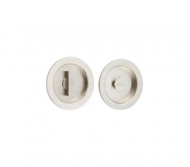 Burlington BUR216 Circular Sliding Bathroom Flush Pull - Satin Nickel