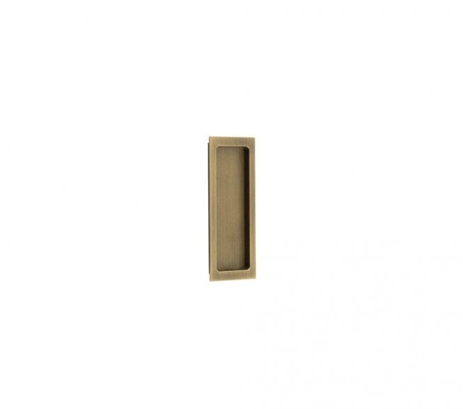 Burlington BUR225 Rectangular Sliding Flush Pull - Antique Brass