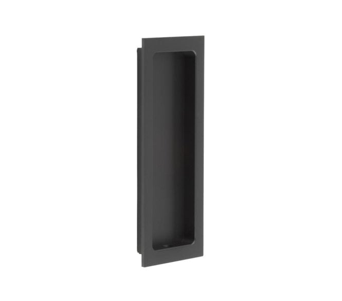 Burlington BUR225 Rectangular Sliding Flush Pull - Matt Black