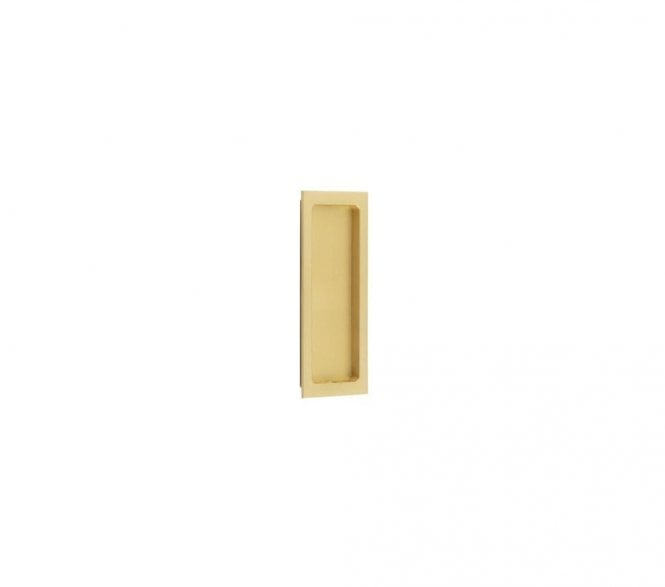 Burlington BUR225 Rectangular Sliding Flush Pull - Satin Brass