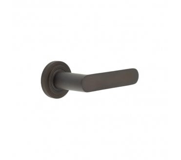 Burlington BUR25 Kensington Door Handle On Chamfered Rose - Dark Bronze